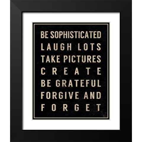 Motivational Type IV Black Modern Wood Framed Art Print with Double Matting by SD Graphics Studio