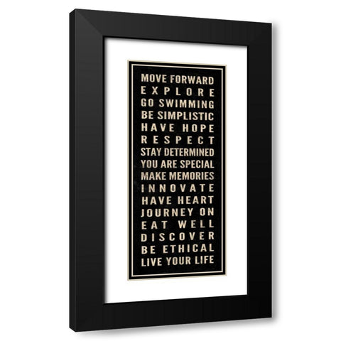 Motivational Type II Black Modern Wood Framed Art Print with Double Matting by SD Graphics Studio