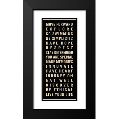 Motivational Type II Black Modern Wood Framed Art Print with Double Matting by SD Graphics Studio