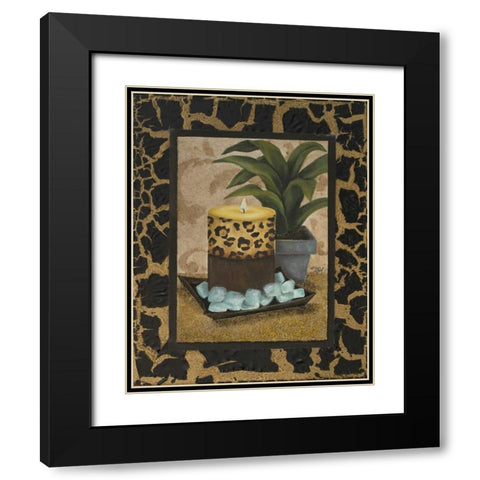 Golden Jungle Bath I Black Modern Wood Framed Art Print with Double Matting by Hakimipour, Tiffany