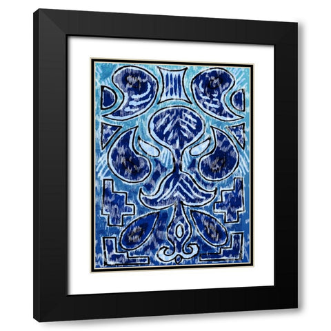 Rustic Ikat Border III Black Modern Wood Framed Art Print with Double Matting by Biscardi, Nicholas