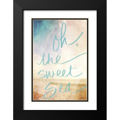 Oh the Sweet Sea Black Modern Wood Framed Art Print with Double Matting by Bryant, Susan