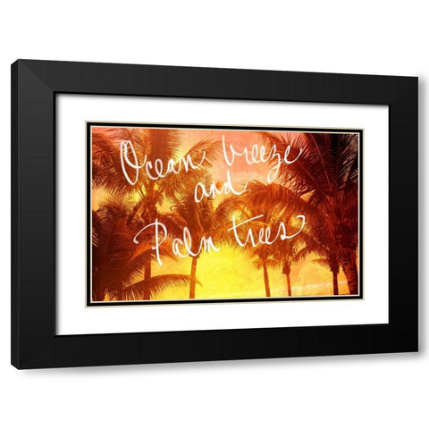 Ocean Breeze Black Modern Wood Framed Art Print with Double Matting by Bryant, Susan