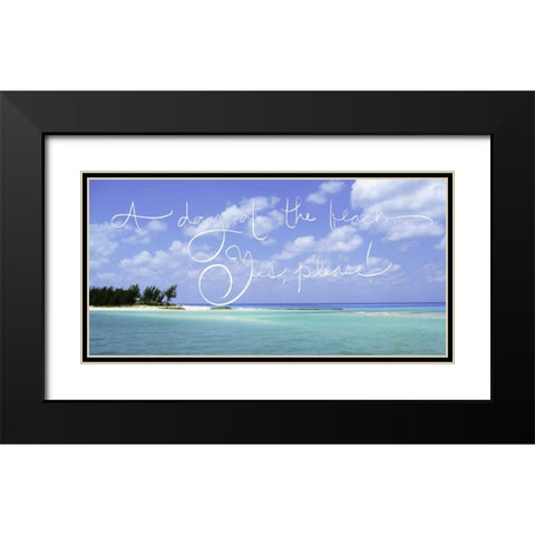 Beach Yes Please Black Modern Wood Framed Art Print with Double Matting by Bryant, Susan