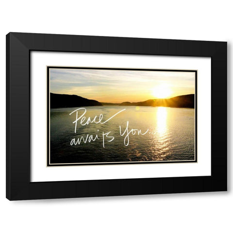 Peace Awaits Black Modern Wood Framed Art Print with Double Matting by Bryant, Susan