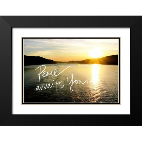 Peace Awaits Black Modern Wood Framed Art Print with Double Matting by Bryant, Susan