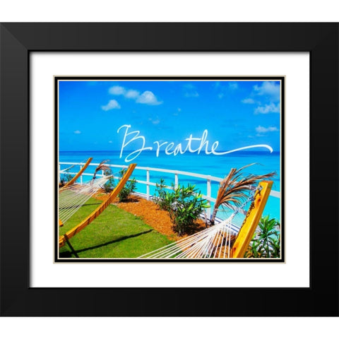 Breathe Black Modern Wood Framed Art Print with Double Matting by Bryant, Susan
