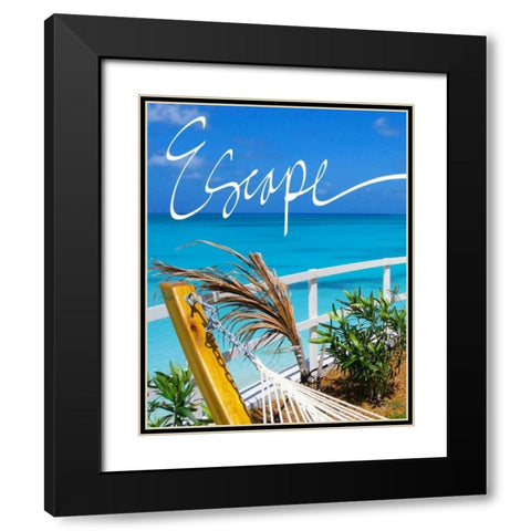 Escape Black Modern Wood Framed Art Print with Double Matting by Bryant, Susan