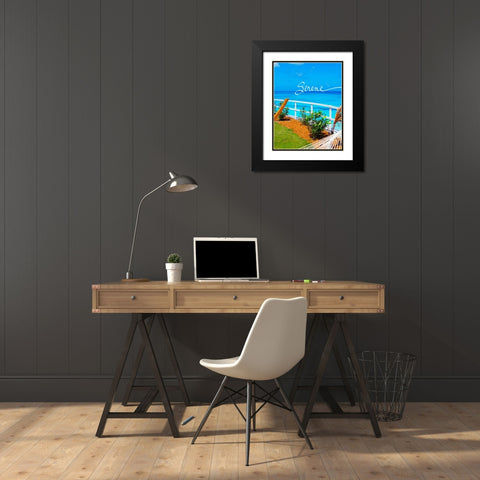 Serene Black Modern Wood Framed Art Print with Double Matting by Bryant, Susan