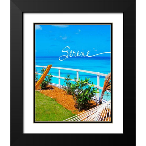 Serene Black Modern Wood Framed Art Print with Double Matting by Bryant, Susan
