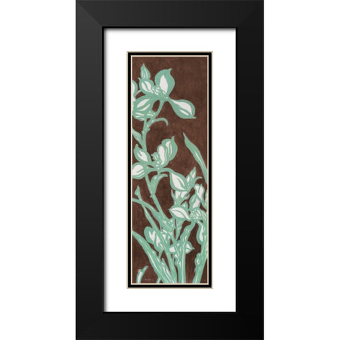 Brown Cattelyas Panel Black Modern Wood Framed Art Print with Double Matting by Loreth, Lanie