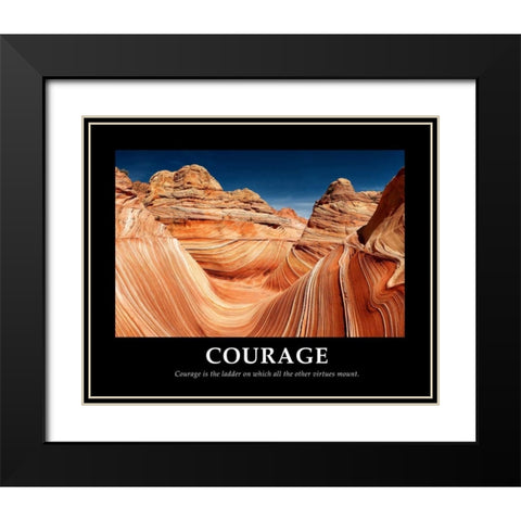 Courage Black Modern Wood Framed Art Print with Double Matting by Lake, Shelley