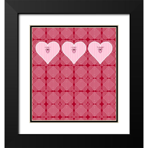 Love Owls Black Modern Wood Framed Art Print with Double Matting by Metz, Andi