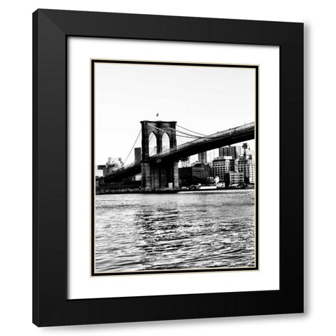 Bridge of Brooklyn BW II Black Modern Wood Framed Art Print with Double Matting by Acosta