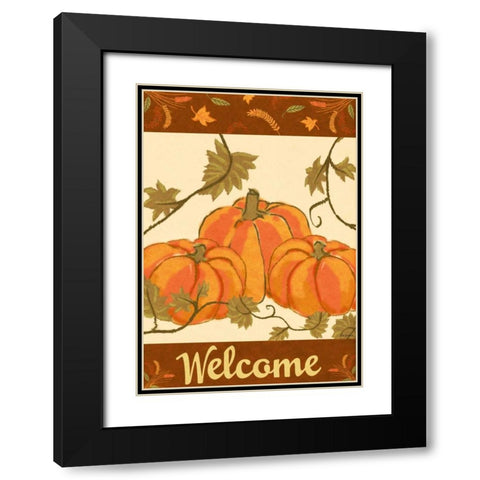 Harvest Pumpkin Black Modern Wood Framed Art Print with Double Matting by Biscardi, Nicholas