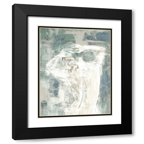 Figure on Abstract I Black Modern Wood Framed Art Print with Double Matting by Loreth, Lanie