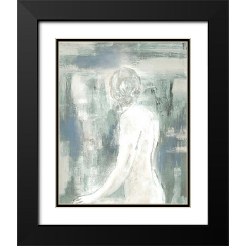 Figure on Abstract II Black Modern Wood Framed Art Print with Double Matting by Loreth, Lanie