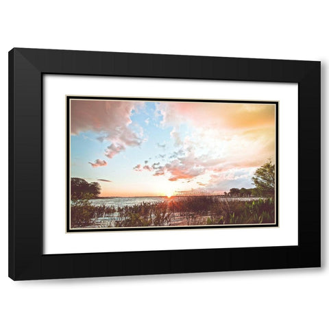 Sunset Black Modern Wood Framed Art Print with Double Matting by Nawrocke, Bruce