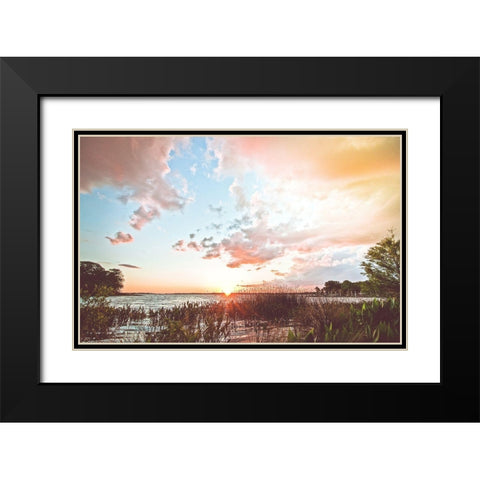 Sunset Black Modern Wood Framed Art Print with Double Matting by Nawrocke, Bruce