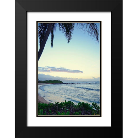 Sunrise In Paradise Black Modern Wood Framed Art Print with Double Matting by Nawrocke, Bruce