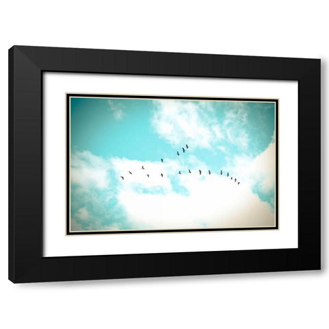 Flying V Black Modern Wood Framed Art Print with Double Matting by Poynter, Kelly