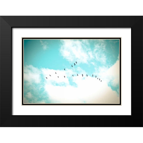 Flying V Black Modern Wood Framed Art Print with Double Matting by Poynter, Kelly