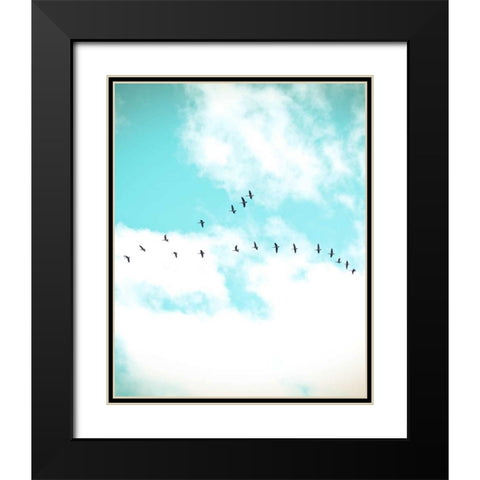 Flying V Black Modern Wood Framed Art Print with Double Matting by Poynter, Kelly