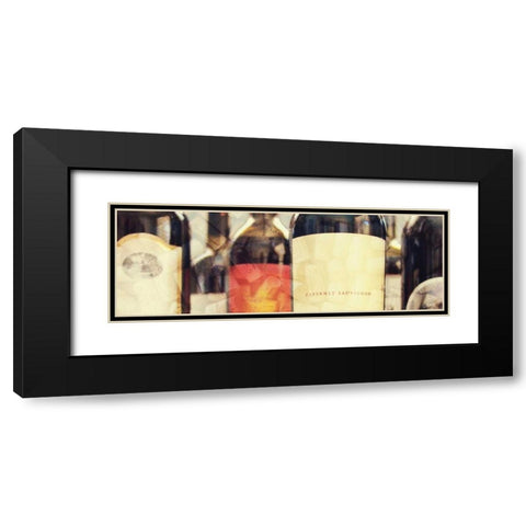 Wine Label Panel I Black Modern Wood Framed Art Print with Double Matting by Peck, Gail