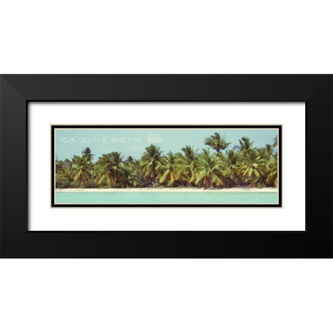 Palms Galore I Black Modern Wood Framed Art Print with Double Matting by Acosta