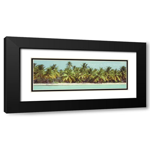 Palms Galore II Black Modern Wood Framed Art Print with Double Matting by Acosta