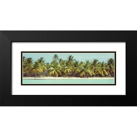 Palms Galore II Black Modern Wood Framed Art Print with Double Matting by Acosta