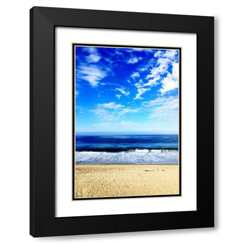 The Ocean Is Blue Black Modern Wood Framed Art Print with Double Matting by Acosta