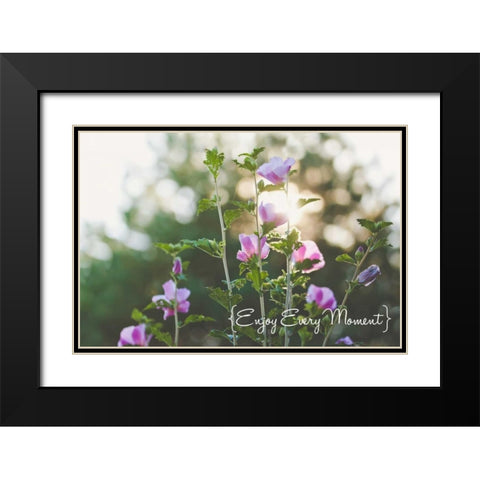 Enjoy Every Moment Black Modern Wood Framed Art Print with Double Matting by Poynter, Kelly