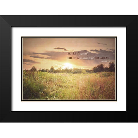 Wonderful Joy Ahead Black Modern Wood Framed Art Print with Double Matting by Poynter, Kelly