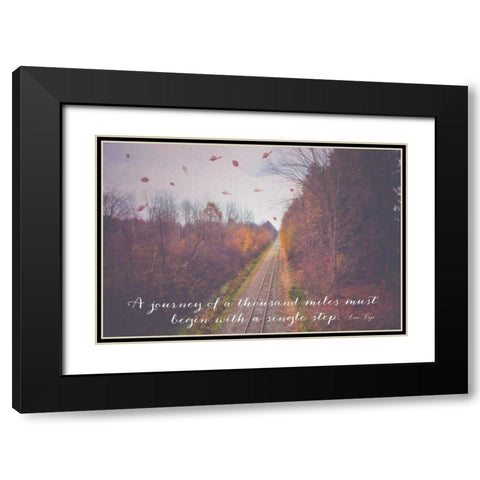 A Thousand Miles Black Modern Wood Framed Art Print with Double Matting by Poynter, Kelly