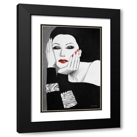Fashion Women I Black Modern Wood Framed Art Print with Double Matting by Baliko, Linda