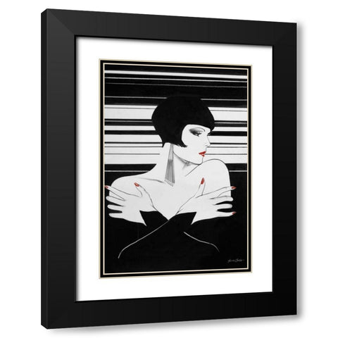 Fashion Women II Black Modern Wood Framed Art Print with Double Matting by Baliko, Linda