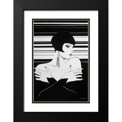 Fashion Women II Black Modern Wood Framed Art Print with Double Matting by Baliko, Linda