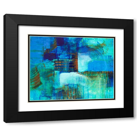 Mystic Bleu Black Modern Wood Framed Art Print with Double Matting by Loreth, Lanie