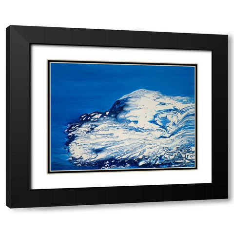 Ice Black Modern Wood Framed Art Print with Double Matting by Mercado, M.