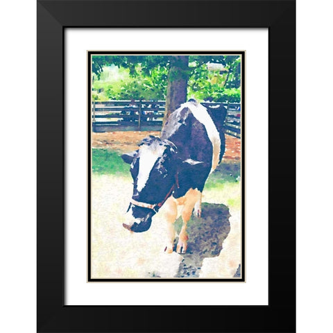 In the Farm Black Modern Wood Framed Art Print with Double Matting by Navas, Emily