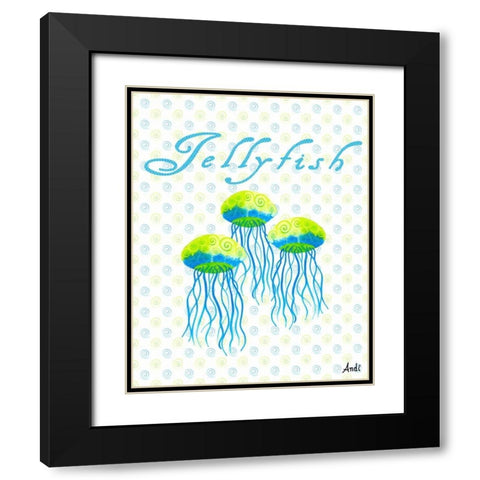The Sea Swirl IV Black Modern Wood Framed Art Print with Double Matting by Metz, Andi
