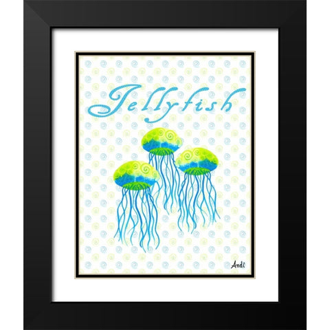 The Sea Swirl IV Black Modern Wood Framed Art Print with Double Matting by Metz, Andi