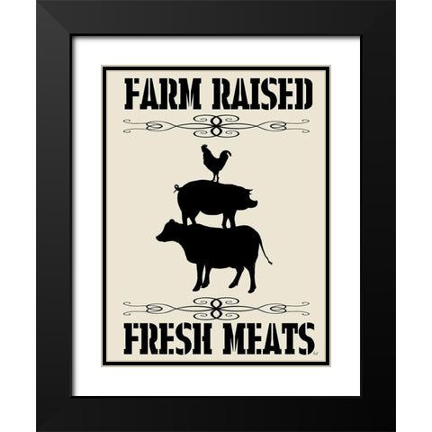 Farm Raised Black Modern Wood Framed Art Print with Double Matting by Metz, Andi