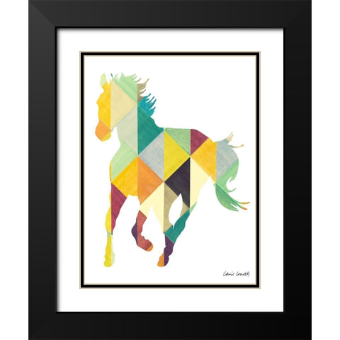 Uptown Horse Black Modern Wood Framed Art Print with Double Matting by Loreth, Lanie