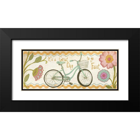 Fun Wheels II Black Modern Wood Framed Art Print with Double Matting by Medley, Elizabeth