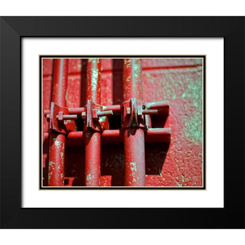 Pipes II Black Modern Wood Framed Art Print with Double Matting by Peck, Gail