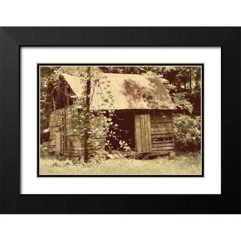 Homestead Black Modern Wood Framed Art Print with Double Matting by Peck, Gail