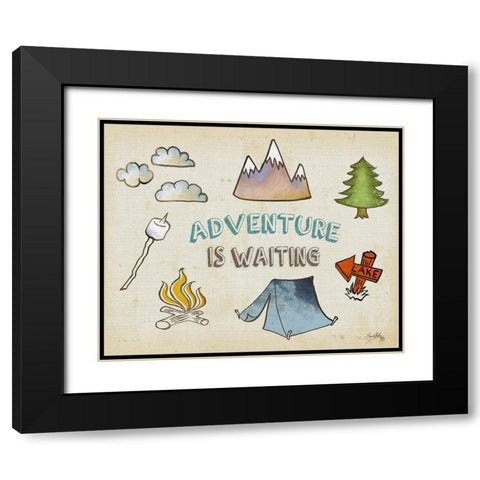 Explore II Black Modern Wood Framed Art Print with Double Matting by Medley, Elizabeth