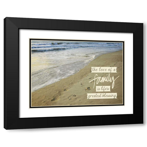 Family Love Black Modern Wood Framed Art Print with Double Matting by Peck, Gail
